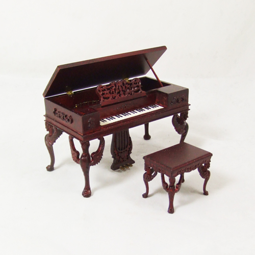 H13017 Mahogany Organ Piano set 2pcs in 1" scale